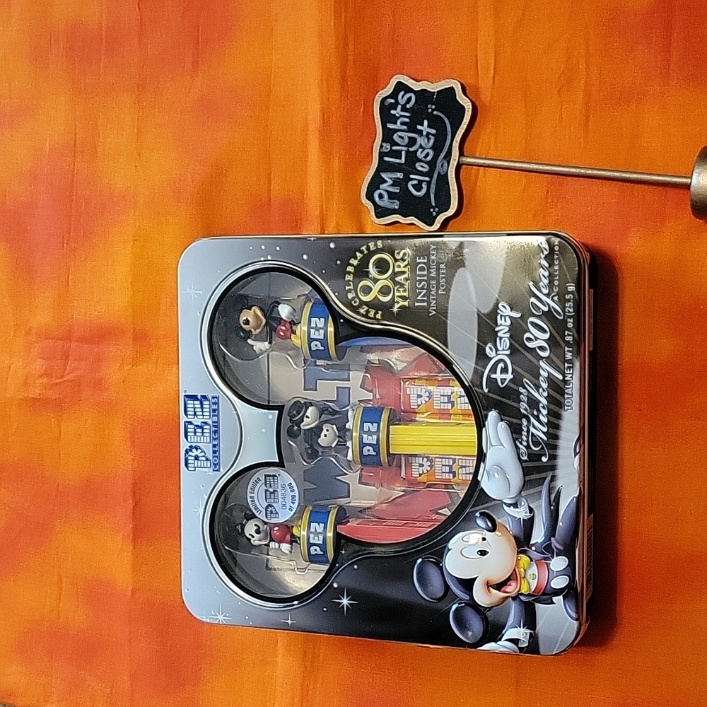 Disney Mickey Mouse New 80 Years Collection Metal Tin 3 PEZ Dispensers Pez